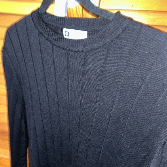 Bachrach 100% Merino Wool Black Crewneck Sweater – Made in Italy (L) - Picture 5 of 11